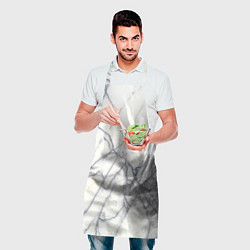 Фартук кулинарный Белый мрамор, цвет: 3D-принт — фото 2