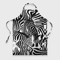Фартук кулинарный Полосатая зебра, цвет: 3D-принт
