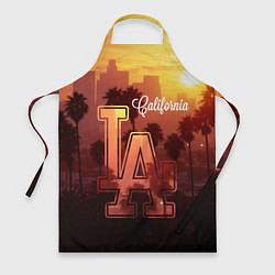 Фартук кулинарный Калифорния Лос-Анджелес, цвет: 3D-принт
