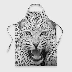 Фартук кулинарный Белый леопард, цвет: 3D-принт