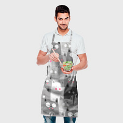 Фартук кулинарный Котейки 2, цвет: 3D-принт — фото 2
