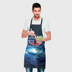 Фартук кулинарный Космические войска 7, цвет: 3D-принт — фото 2