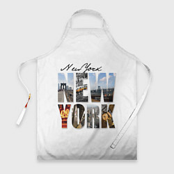 Фартук кулинарный Панорамы Нью Йорка, цвет: 3D-принт