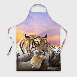 Фартук кулинарный Тигр на закате, цвет: 3D-принт