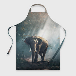 Фартук кулинарный Слон в лесу, цвет: 3D-принт