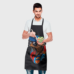 Фартук кулинарный Кот диджей тусовщик хипстер, цвет: 3D-принт — фото 2