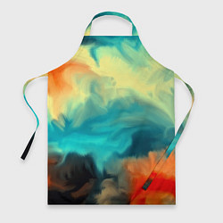 Фартук кулинарный Разноцветная акварель, цвет: 3D-принт