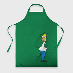 Фартук кулинарный Гомер в кустах, цвет: 3D-принт