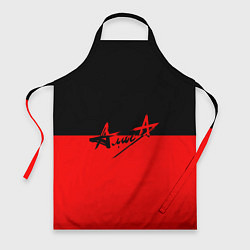 Фартук кулинарный АлисА: Черный & Красный, цвет: 3D-принт