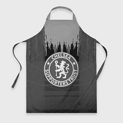 Фартук кулинарный FC Chelsea: Grey Abstract, цвет: 3D-принт