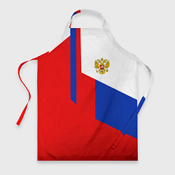 Фартук кулинарный Russia: Geometry Tricolor, цвет: 3D-принт
