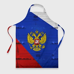 Фартук кулинарный Россия: триколор, цвет: 3D-принт