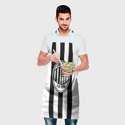 Фартук кулинарный AC Milan: Black & White, цвет: 3D-принт — фото 2