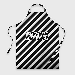 Фартук кулинарный BTS: B&W Stripes, цвет: 3D-принт