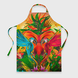 Фартук кулинарный Яркие тропики, цвет: 3D-принт
