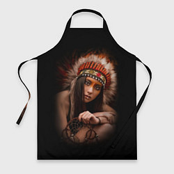Фартук кулинарный Индейская девушка, цвет: 3D-принт