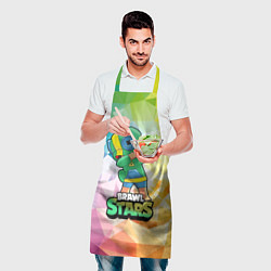 Фартук кулинарный Brawl Stars Leon, Dab, цвет: 3D-принт — фото 2