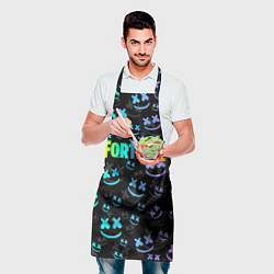 Фартук кулинарный Fortnite & Marshmello, цвет: 3D-принт — фото 2