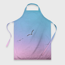 Фартук кулинарный Чайки птицы полет градиент, цвет: 3D-принт