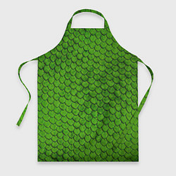 Фартук кулинарный Зелёная чешуя, цвет: 3D-принт