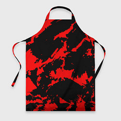 Фартук кулинарный Красный на черном, цвет: 3D-принт