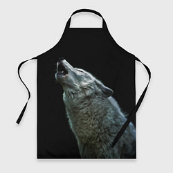 Фартук кулинарный Воющий волк, цвет: 3D-принт