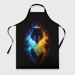 Фартук кулинарный Волки в огне, цвет: 3D-принт
