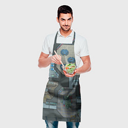 Фартук кулинарный AMONG US - КАРТА, цвет: 3D-принт — фото 2