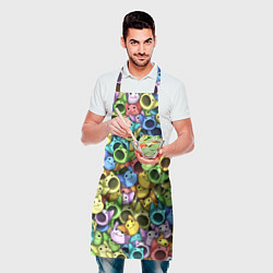 Фартук кулинарный Цветные Поп Котики, цвет: 3D-принт — фото 2