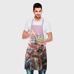 Фартук кулинарный Персонажи ГТА 5, цвет: 3D-принт — фото 2