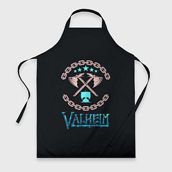Фартук кулинарный Valheim лого и цепи, цвет: 3D-принт