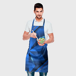 Фартук кулинарный 3D абстрактные фигуры BLUE, цвет: 3D-принт — фото 2