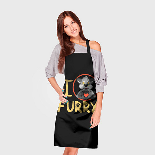 Фартук I love furry / 3D-принт – фото 3