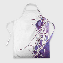 Фартук кулинарный Фиолетовые нити, цвет: 3D-принт
