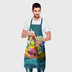 Фартук кулинарный Пикачу гейша, цвет: 3D-принт — фото 2