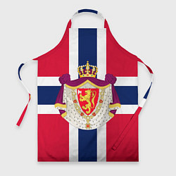 Фартук кулинарный Норвегия Флаг и герб Норвегии, цвет: 3D-принт