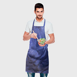 Фартук кулинарный Синие акварельные мазки, цвет: 3D-принт — фото 2