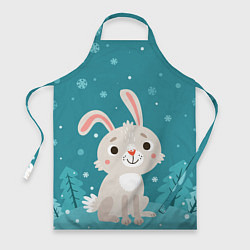 Фартук кулинарный Новогодний зайчик, цвет: 3D-принт