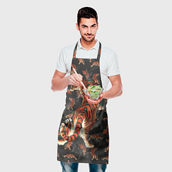 Фартук кулинарный Тигр-хищник, цвет: 3D-принт — фото 2