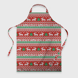 Фартук кулинарный Deer Christmas Pattern, цвет: 3D-принт