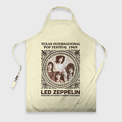 Фартук кулинарный Led Zeppelin - Texas International Pop Festival 19, цвет: 3D-принт