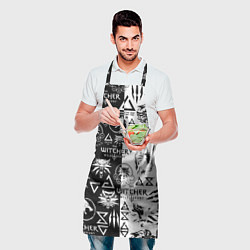 Фартук кулинарный THE WITCHER LOGOOMBING ВЕДЬМАК ПАТТЕРН, цвет: 3D-принт — фото 2