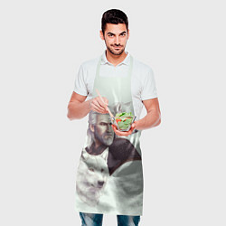 Фартук кулинарный Ведьмак и белые волки, цвет: 3D-принт — фото 2