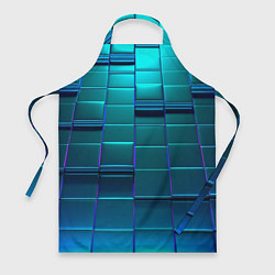 Фартук кулинарный 3D квадраты неоновые, цвет: 3D-принт