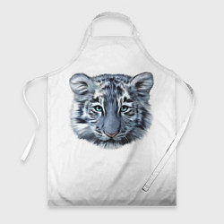 Фартук кулинарный Взгляд белого тигра, цвет: 3D-принт