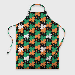 Фартук кулинарный Клевер в цветах Ирландского флага паттерн, цвет: 3D-принт