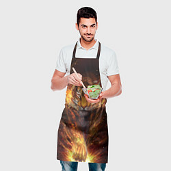 Фартук кулинарный Огненный тигр Сила огня, цвет: 3D-принт — фото 2