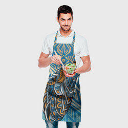Фартук кулинарный Синий волк в графике, цвет: 3D-принт — фото 2