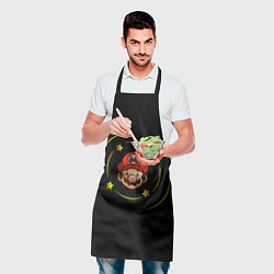 Фартук кулинарный Звездочки вокруг Марио, цвет: 3D-принт — фото 2