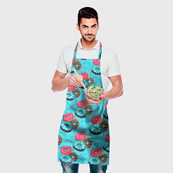 Фартук кулинарный Яркие пончики, цвет: 3D-принт — фото 2